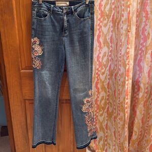 Soft Surroundings Embellished Denim Jeans